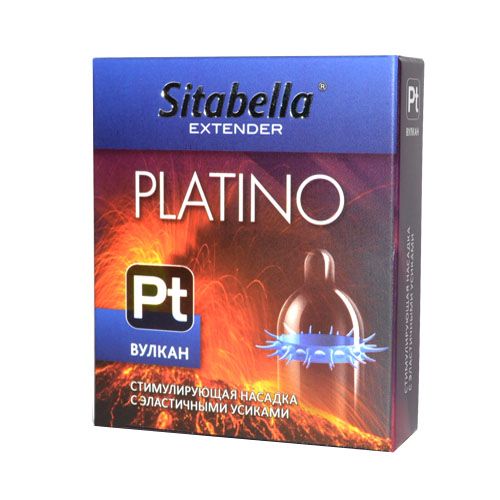 Стимулирующая насадка с усиками Platino  Вулкан - Sitabella - купить с доставкой в Нижнем Тагиле
