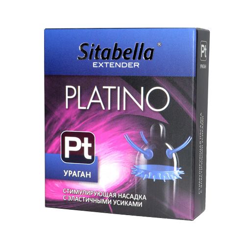 Стимулирующая насадка с усиками и шипиками Platino  Ураган - Sitabella - купить с доставкой в Нижнем Тагиле
