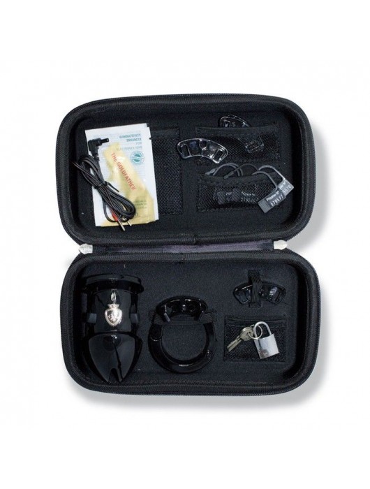 Пояс верности с электростимуляцией Mystim Pubic Enemy No1 Black Edition - MyStim - купить с доставкой в Нижнем Тагиле