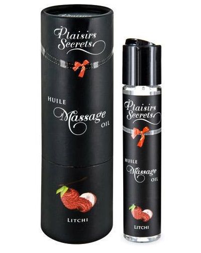 Массажное масло с ароматом личи Huile de Massage Gourmande Litchi - 59 мл. - Plaisir Secret - купить с доставкой в Нижнем Тагиле