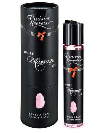 Массажное масло с ароматом сладкой ваты Huile de Massage Gourmande Barbe à Papa - 59 мл. - Plaisir Secret - купить с доставкой в Нижнем Тагиле