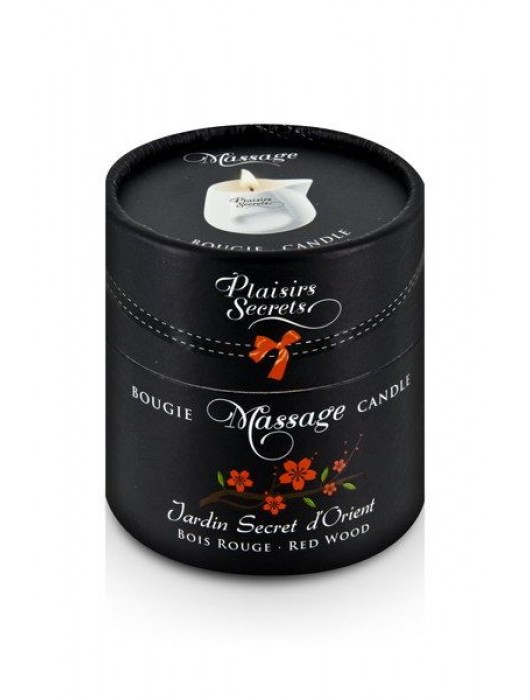 Массажная свеча с ароматом красного дерева Jardin Secret D orient Bois Roug - 80 мл. - Plaisir Secret - купить с доставкой в Нижнем Тагиле