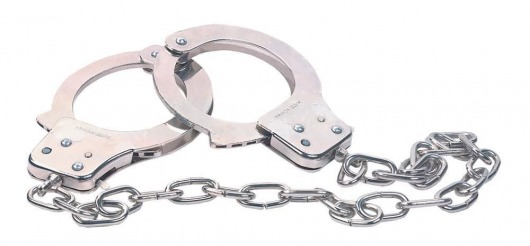 Наручники из металла с длинной цепочкой CHROME HANDCUFFS METAL HANDCUFFS W. KEY - NMC - купить с доставкой в Нижнем Тагиле