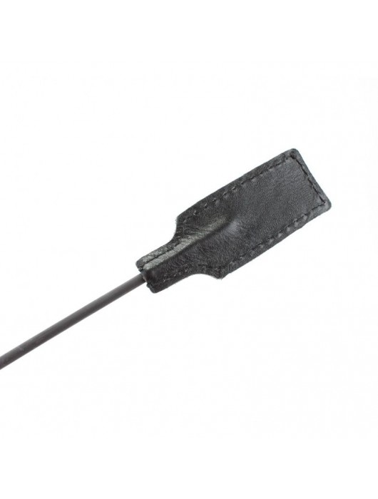 Чёрный профессиональный стек с золотистой рукоятью - 73 см. - БДСМ Арсенал - купить с доставкой в Нижнем Тагиле