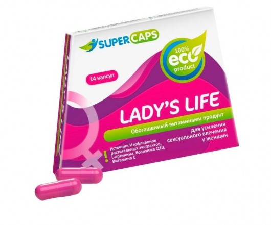 Возбуждающие капсулы Ladys Life - 14 капсул (0,35 гр.) - SuperCaps - купить с доставкой в Нижнем Тагиле