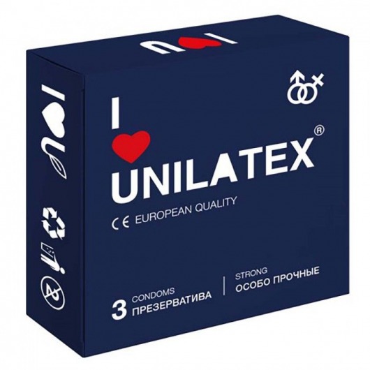 Ультрапрочные презервативы Unilatex Extra Strong - 3 шт. - Unilatex - купить с доставкой в Нижнем Тагиле