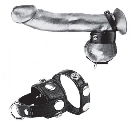 Утяжка для мошонки и пениса Cock Ring With 1  Ball Stretcher And Optional Weight Ring - BlueLine - купить с доставкой в Нижнем Тагиле