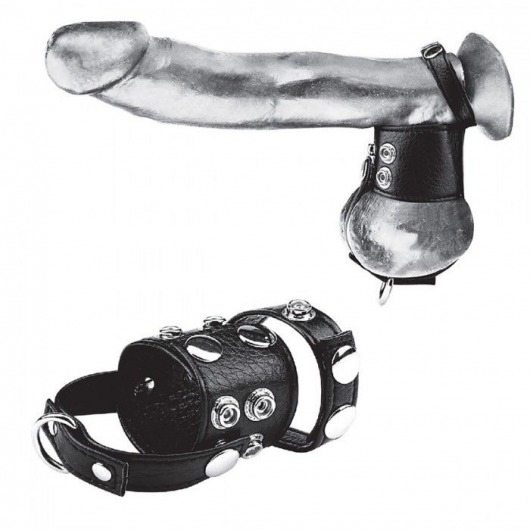 Утяжка на пенис и мошонку Cock Ring With 1.5  Ball Stretcher And Optional Weight Ring - BlueLine - купить с доставкой в Нижнем Тагиле