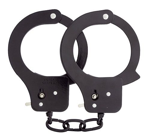 Чёрные наручники из листового металла BONDX METAL CUFFS BLACK - Dream Toys - купить с доставкой в Нижнем Тагиле