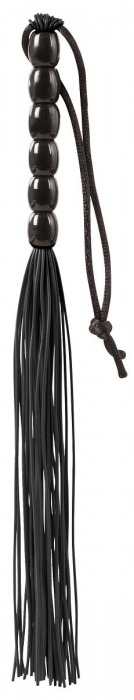 Чёрная мини-плеть из резины Rubber Mini Whip - 22 см. - Blush Novelties - купить с доставкой в Нижнем Тагиле