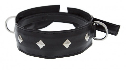Полиуретановый ошейник с пуклями и D-кольцами Collar with Studs - Blush Novelties - купить с доставкой в Нижнем Тагиле