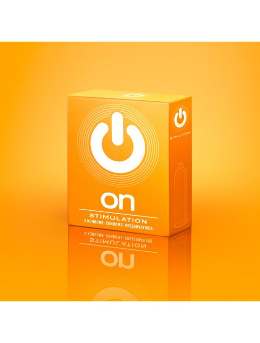 Презервативы ON) Stimulation с точками - 3 шт. - ON) - купить с доставкой в Нижнем Тагиле