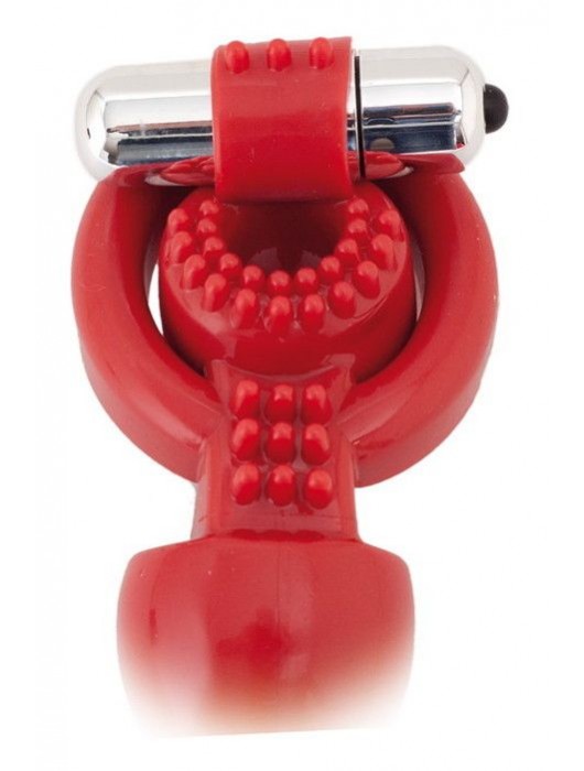 Красная вибронасадка с анальным стимулятором - ToyFa - в Нижнем Тагиле купить с доставкой