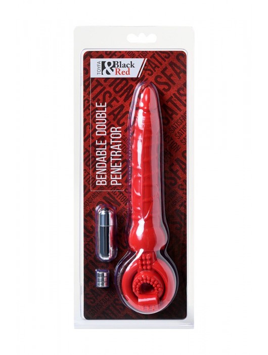 Красная вибронасадка с анальным стимулятором - ToyFa - в Нижнем Тагиле купить с доставкой