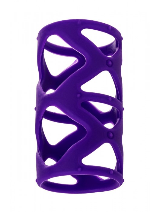 Фиолетовая насадка-сетка на пенис - 7,5 см. - A-toys - в Нижнем Тагиле купить с доставкой