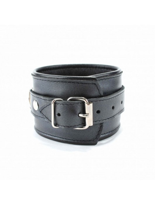 Наручники из гладкой кожи - БДСМ Арсенал - купить с доставкой в Нижнем Тагиле