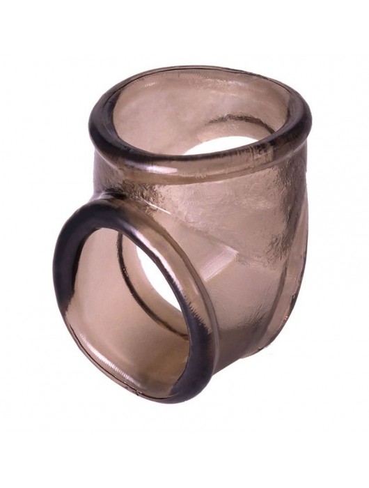 Дымчатое эрекционное кольцо с фиксацией мошонки - ToyFa - в Нижнем Тагиле купить с доставкой