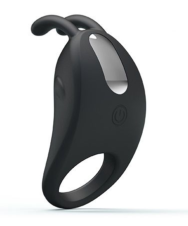 Чёрное эрекционное кольцо с вибрацией Rabbit Vibrator - Baile - в Нижнем Тагиле купить с доставкой