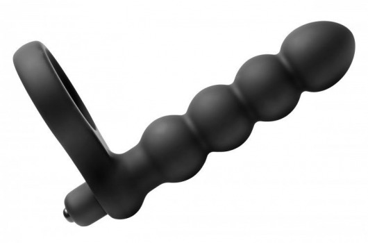 Насадка для двойного проникновения Double Fun Cock Ring with Double Penetration Vibe - XR Brands - в Нижнем Тагиле купить с доставкой