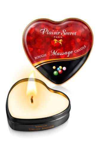 Массажная свеча с ароматом бубль-гума Bougie Massage Candle - 35 мл. - Plaisir Secret - купить с доставкой в Нижнем Тагиле