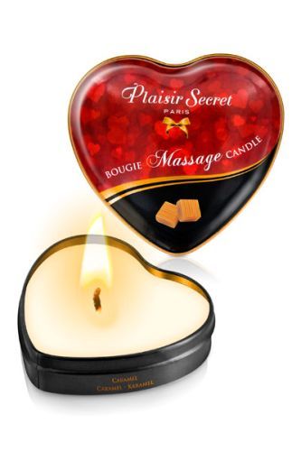 Массажная свеча с ароматом карамели Bougie Massage Candle - 35 мл. - Plaisir Secret - купить с доставкой в Нижнем Тагиле
