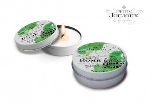 Массажная свеча Petits Joujoux Rome с ароматом грейпфрута и бергамота - 33 гр. - MyStim - купить с доставкой в Нижнем Тагиле