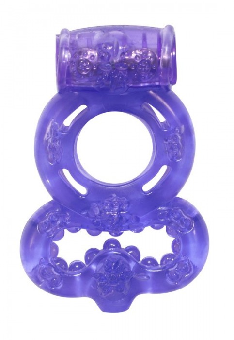 Фиолетовое эрекционное кольцо Rings Treadle с подхватом - Lola Games - в Нижнем Тагиле купить с доставкой