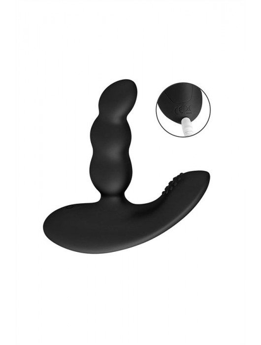 Черный силиконовый стимулятор простаты Levett Nitoc с пультом ДУ - Levett - в Нижнем Тагиле купить с доставкой