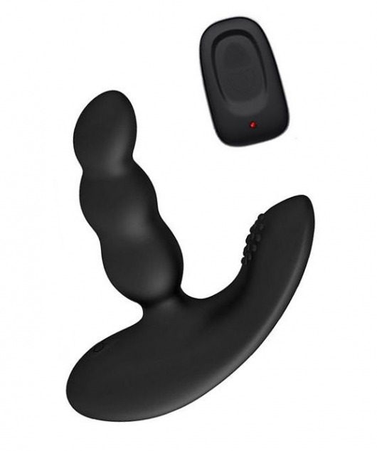 Черный силиконовый стимулятор простаты Levett Nitoc с пультом ДУ - Levett - в Нижнем Тагиле купить с доставкой