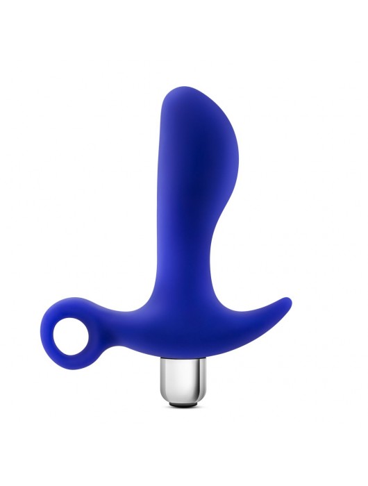 Синий стимулятор простаты с ручкой-кольцом Performance Prostimulator 02 - Blush Novelties - в Нижнем Тагиле купить с доставкой