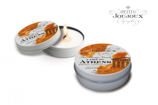 Массажная свеча Petits Joujoux Athens с ароматом муската и пачули - 33 гр. - MyStim - купить с доставкой в Нижнем Тагиле