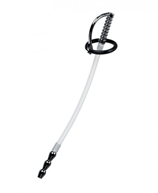 Силиконовый уретральный плаг со сменными фиксирующими кольцами Metal - ToyFa - купить с доставкой в Нижнем Тагиле