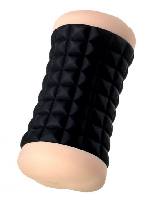 Двухсторонний мастурбатор JOS JANICE в черном цилиндре - JOS - в Нижнем Тагиле купить с доставкой