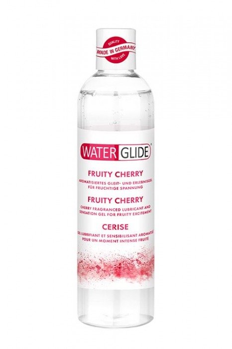 Лубрикант на водной основе с ароматом вишни FRUITY CHERRY - 300 мл. - Waterglide - купить с доставкой в Нижнем Тагиле