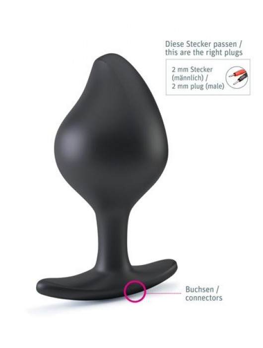 Анальная пробка Rocking Force L для электростимуляции - 10,5 см. - MyStim - купить с доставкой в Нижнем Тагиле