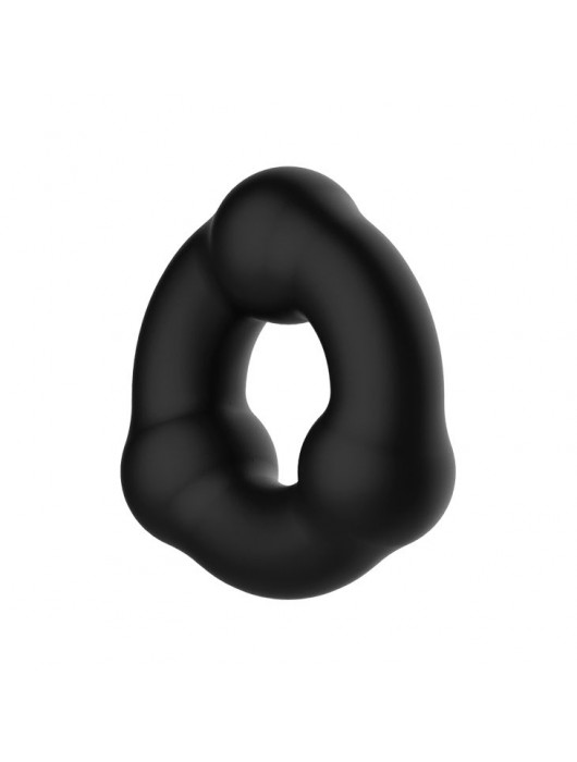 Черное эрекционное кольцо с 3 шариками - Baile - в Нижнем Тагиле купить с доставкой