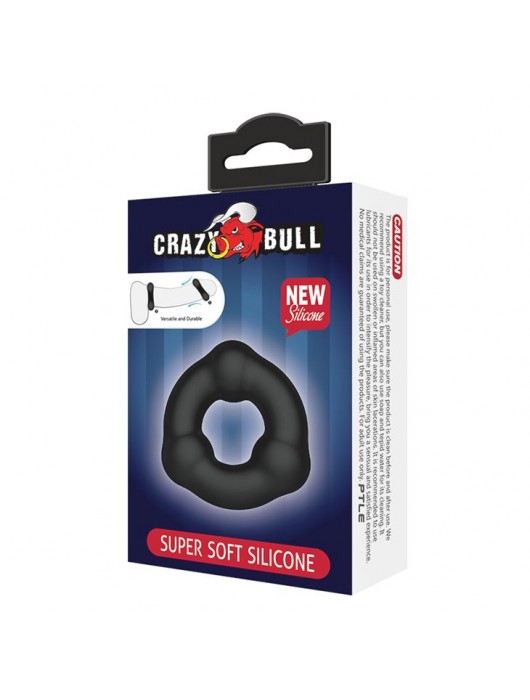 Черное эрекционное кольцо с 3 шариками - Baile - в Нижнем Тагиле купить с доставкой