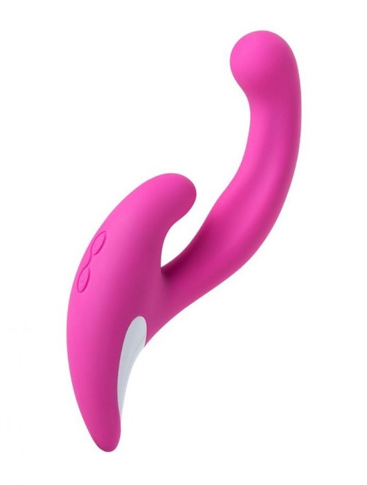 Розовый эргономичный вибратор для двойной стимуляции JOS JAVI - 22 см. - JOS