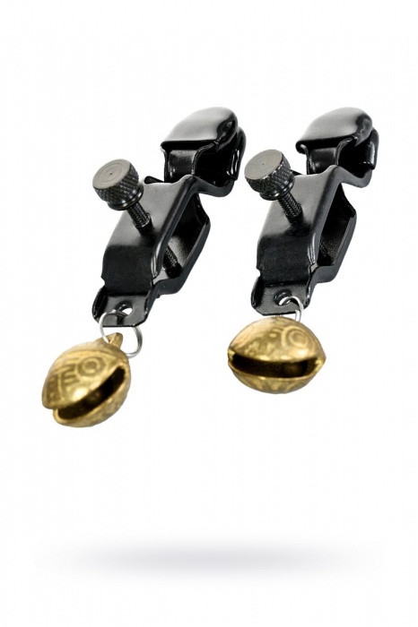Черно-золотистые зажимы для сосков TOYFA Theatre - ToyFa - купить с доставкой в Нижнем Тагиле