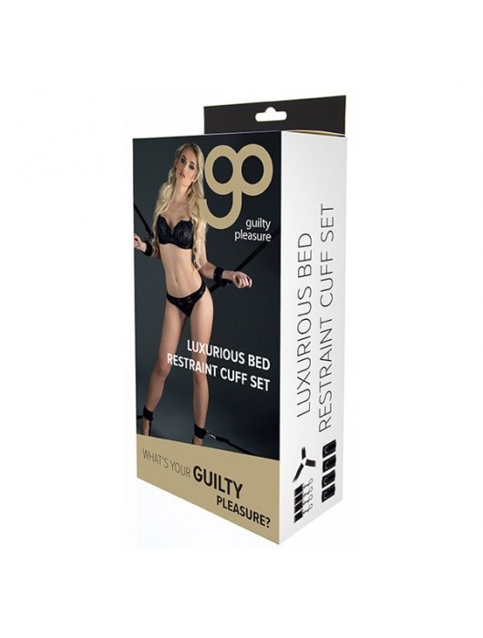 Комплект наручников и поножей LUXURIOUS BED RESTRAINT CUFF SET - Blush Novelties - купить с доставкой в Нижнем Тагиле