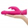 Розовый вибратор Thrusting Realistic Rechargeable Rabbit Vibrator с имитацией толчков - 22,8 см. - Happy Rabbit