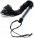 Черный мини-флоггер с резиновыми хвостами - 26 см. - ToyFa - купить с доставкой в Нижнем Тагиле