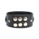 Черный кожаный ошейник с короткими шипами - БДСМ Арсенал - купить с доставкой в Нижнем Тагиле