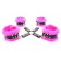 Набор фиксаторов краб с розовым мехом BDSM Light - БДСМ Арсенал - купить с доставкой в Нижнем Тагиле