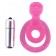 Розовая вибронасадка со стимулятор клитора   Язычок - Toyfa Basic - в Нижнем Тагиле купить с доставкой